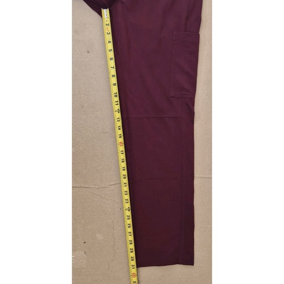 FIGS‎ Axim Cargo Scrub Pants Men's Medium Burgundy / Maroon - Picture 8 of 14